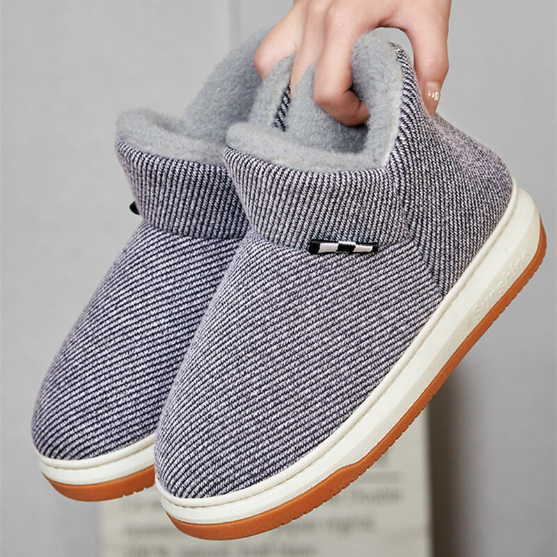 WOMENS WARM SLIPPERS FAUX FUR LADIES LINED COMFY OUTDOOR SHOES HARD