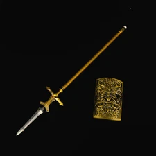 soldier knight tactical long spear lance halberd& shield f 6'' Figure 1/12 Scale