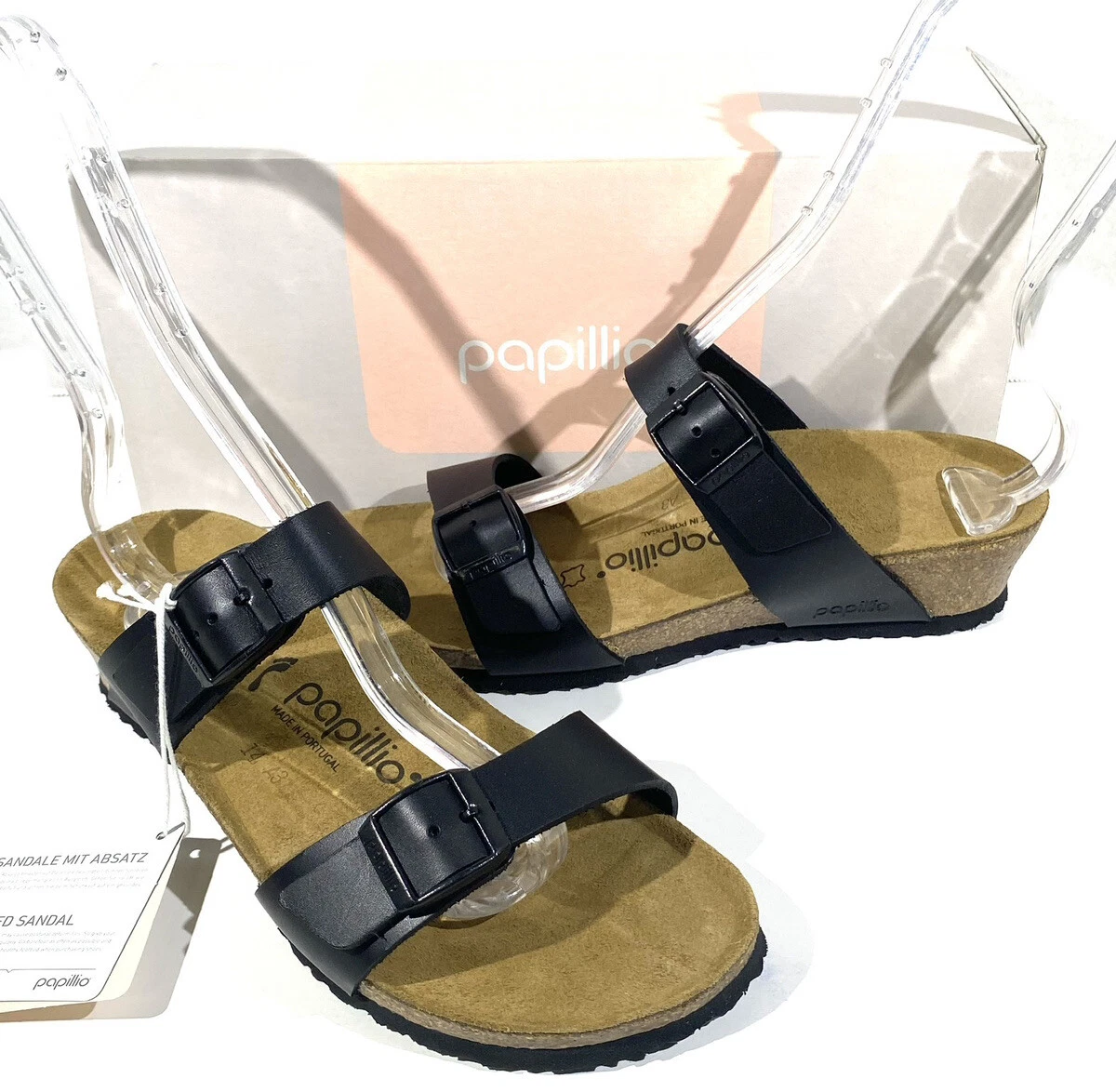 Papillio Tessa Women s Size 7 EU38 N Fit Black Natural Leather