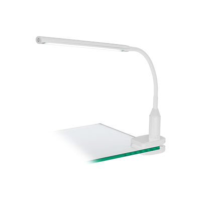 Klemmleuchte weißer Schirm Touch On/Off dimmbar dimmbar Leuchtmittel LED 4,5W enthalten