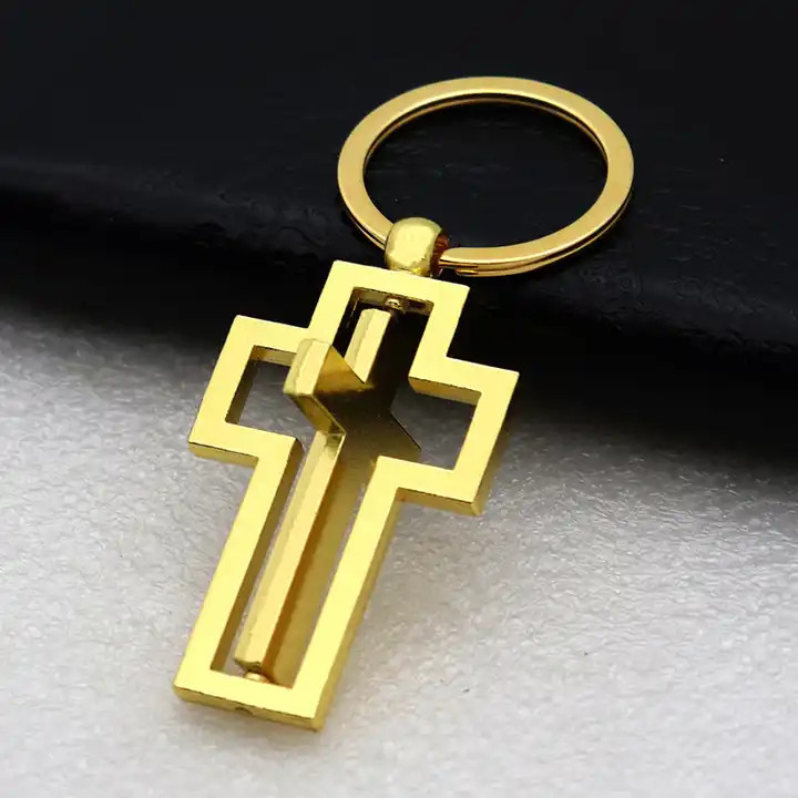 Schlüsselanhänger Kreuz Edelstahl silber gold Christ Glaube Kirche christlich✝❤️