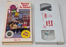 Barney Goes to School VHS Tape 1989 The Lyons Group Sing Along Kids VTG 80s