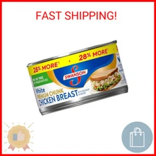 Swanson White Premium Chunk Canned Chicken Breast in Water, Fully Cooked Chicken