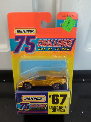 1997 Matchbox Edition 75 Challenge Gold #67 Lamborghini Countach