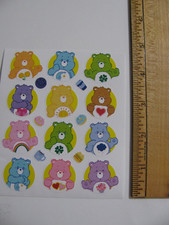 CARE BEARS Stickers 1 Sheet 4" X 4.75" NEW NO PACKAGE