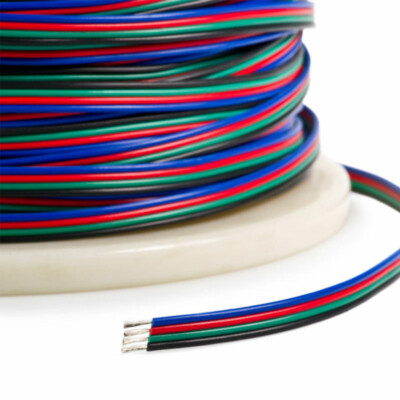 4-PIN RGB Extension Connector Wire Cable Cord For 3528/5050 RGB LED Strip Light