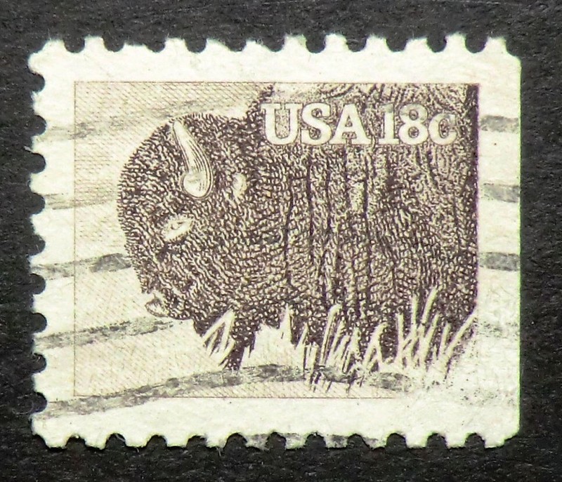 1883 1981 18c Bison American Buffalo Wildlife Plains herbivore ruminants grazers