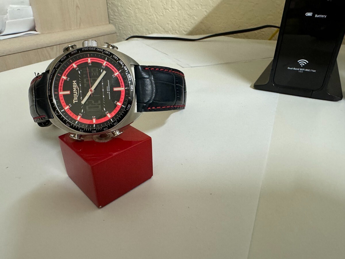 Men's Triumph Motorcycle Watch Model 3021 Analog - digital RARE | eBay