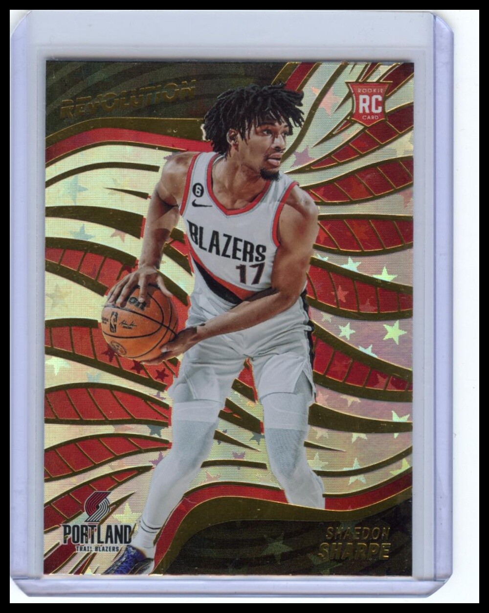 2022-23 Panini Revolution #127 Shaedon Sharpe Astro Trail RC