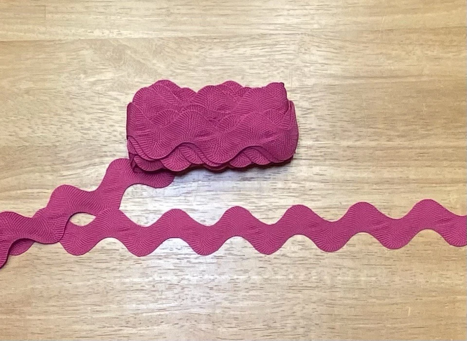 Hot Pink/Fuschia/Rosa Jumbo Ric Rac Trim, 4 yardas, Rick Rack, manualidades, costura Foto 3 de 4