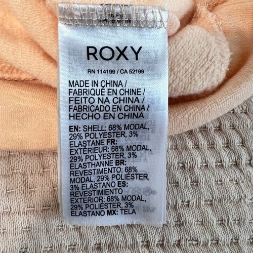 Roxy Muschel Sweatshirt Damen Medium orange bestickt Strand Surf Tropical - Bild 10 von 14
