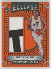 2024-25 Panini Obsidian Eclipse Orange Flood Cody Williams Rookie Patch /99
