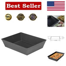 LloydPans 8x10 Inch Detroit Style Pizza Pan - Stick Resistant & Made in USA