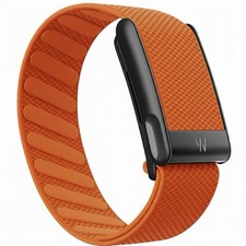 New Whoop 5.0/MG Superknit Band - Orange- Black ClaspHook/Link - Whoop Logo