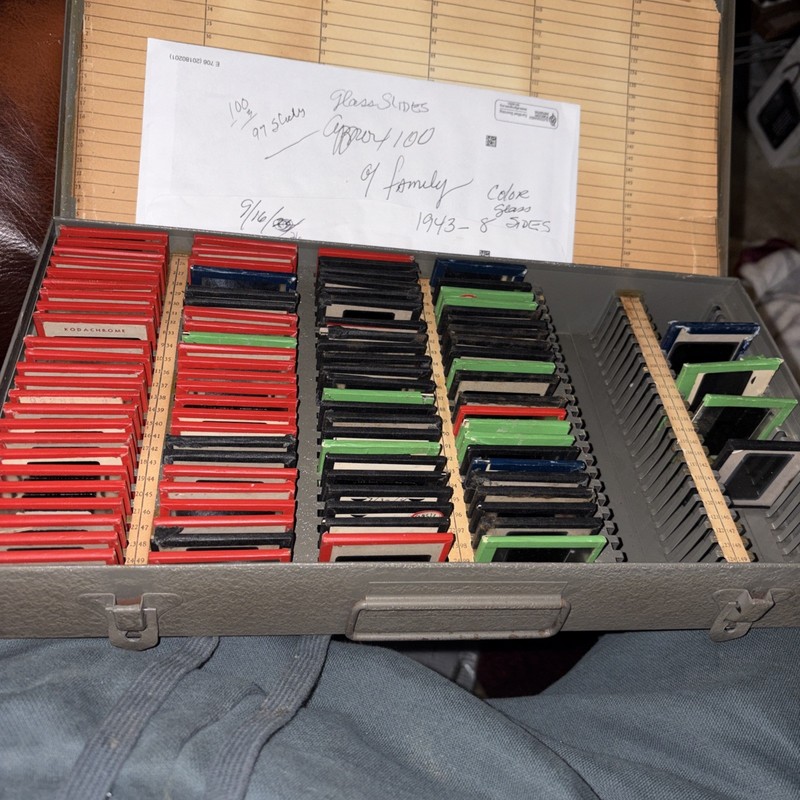 Glass Slides 1943 Approximately 80 +With A Metal Case Le$$$$$