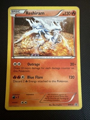Reshiram BW23 Black & White Star Promo 130HP Holo  Pokémon TCG Card English
