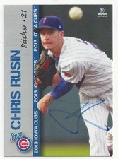 Chris Rusin Iowa Cubs 2013 Brandt Sports #27 Signed Minor League Card