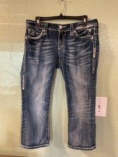 Rock Revival Women  s Sasha Capris Size 30  Medium Wash Very Stylish