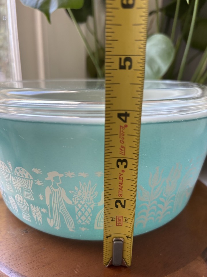 Pyrex Amish Butterprint 475 Casserole w/ 475-C Lid 2.5 Qt Turquoise ...