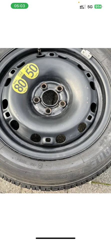 SKODA,POLO,SEAT  14 INCH SPARE STEEL WHEEL 6Q0601027D 185/60R15 #2 - Image 3 of 4