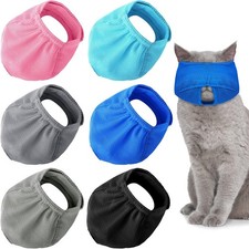 6 Pcs Cat Muzzle for Grooming Breathable Mesh Muzzles Gentle and Soft Colorfu...