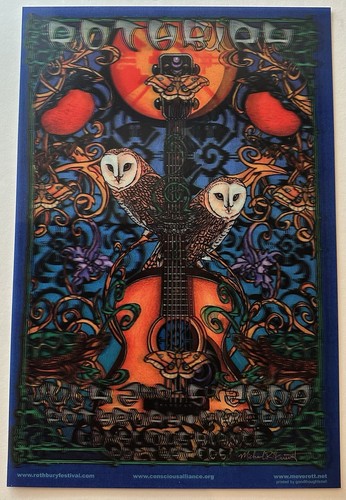 Michael Everett SIGNED x2 lenticular prints 2009 Grateful Dead Rothbury lsd acid - Picture 7 of 10