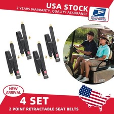 4x 2 Point Reliable Adjustable Black Lap Seat Belt For RV sofa seat safe...