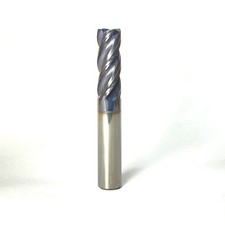 3/8" x 1" x 2-1/2" 4-Flute Square Carbide End Mill, TiAlN-Coated, Made in USA