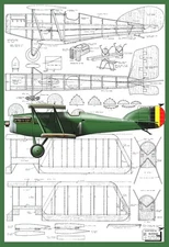 Model Airplane Plans (UC): Martinsyde Buzzard 32" Wingspan Scale for .5cc Engine