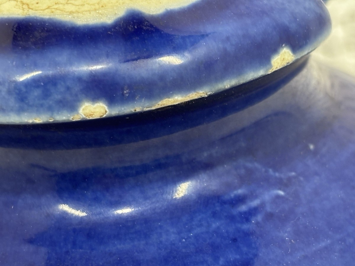Vintage Rare Cobalt Blue Porcelain Insulator Saddle Bell Shaped | eBay