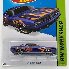 Hot Wheels 2015 HW Workshop Series '71 Hemi Cuda (Blue)