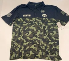 Iowa Hawkeyes NEW Large Cameo Polo Military OTH