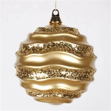 Vickerman M132108 8 Gold Candy Glitter Wave Ball
