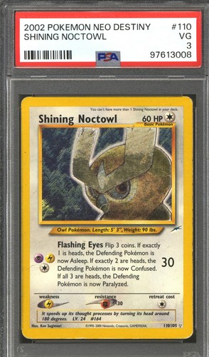 Shining Noctowl (Unlimited) graded PSA 3 for sale on eBay