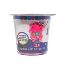 Trolls Necklace Activity Kit Toy with Charm - Poppy Tiara - NEW SEALED
