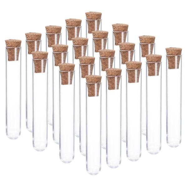 5Ml Plastik TeströHren Mit Kork Stopfen 20Stk 75X12Mm Rohre Klar-image