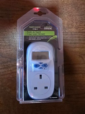 Elektronische 7 Tage Digital LCD 24 Stunden Zeitschaltuhr 13A Stecker Adapter T17B-C