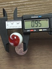 UV Reactive Vintage Akro Agate Patch Marble - Translucent Blood Red .94-95  NM