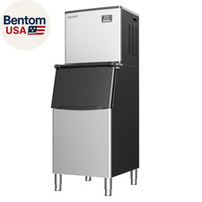 Commercial Ice Maker Machine 400 Lbs 24H 250 Lb Storage ETL Stainless