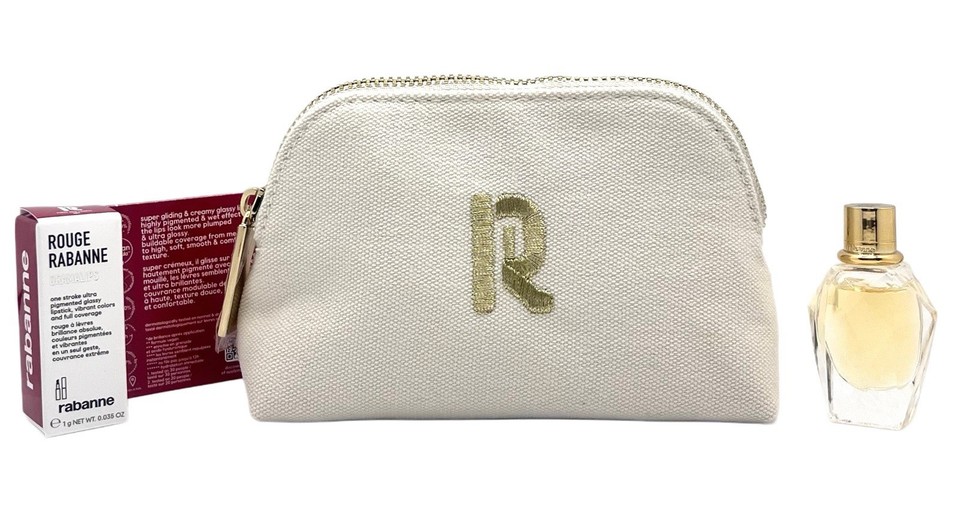 Paco Rabanne Million GOLD Eau De Parfum Rouge Drama lips & Pouch - 3 Pc ...