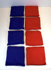 Set of 8 Cornhole Bags - 4 Red and 4 Blue - H...