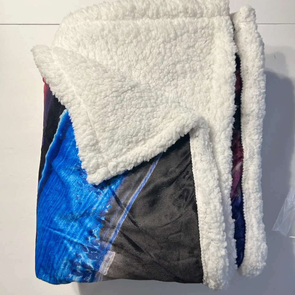 Star Wars Obi-Wan vs Darth Vader Silk Touch Sherpa Throw Blanket 50x60 Inch Rare - Image 4 of 4