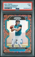 2021 PANINI PRIZM SNAKESKIN PRIZM #331 TREVOR LAWRENCE ROOKIE RC PSA 7