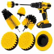 8 Pcs Drill Brush Attachment Set, Power Cleaning Scrub Brush Kit with Extend Lon