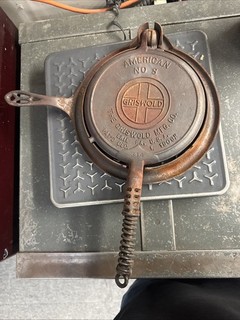 Griswold Mfg Co. American No. 8 Waffle Iron Cast Iron