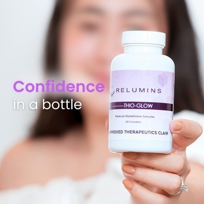 RELUMINS THIO-GLOW PREMIUM GLUTATHIONE COMPLE Chewables EXP. 04/2023 for  sale online
