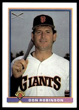 Don Robinson 1991 Bowman #384 Giants MLB READ FREE SHIPPING AutographDen