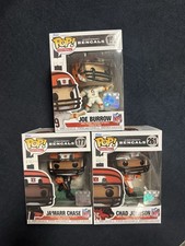 Cincinnati Bengals Funko Pop! Football Lot Of 3 Burrow #159 Chase #177 Chad Joh