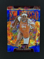 2025 Panini WNBA Select Aneesah Morrow En Fuego Blue Ice Prizms /99 #4 RC Sun