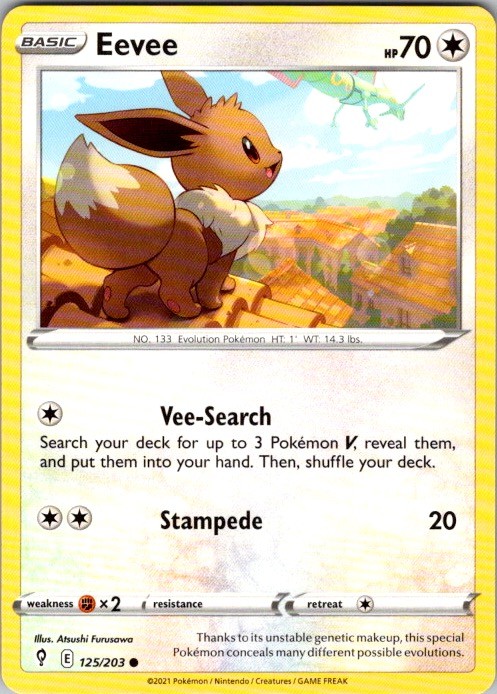Eevee 125/203 Evolving Skies